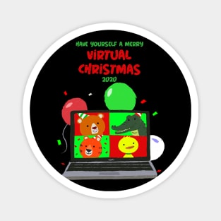 Merry Virtual Christmas Online Party Time! Magnet